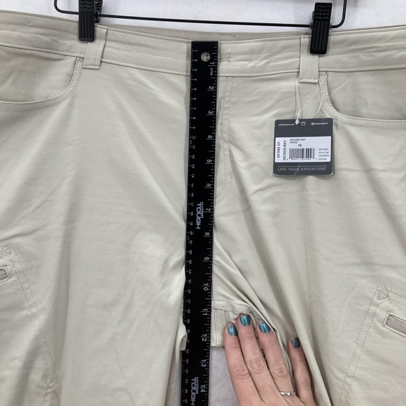Eddie Bauer First Ascent Pants Womens 16 Pumice WR Guide Stretch Hiking Beige - Picture 10 of 16